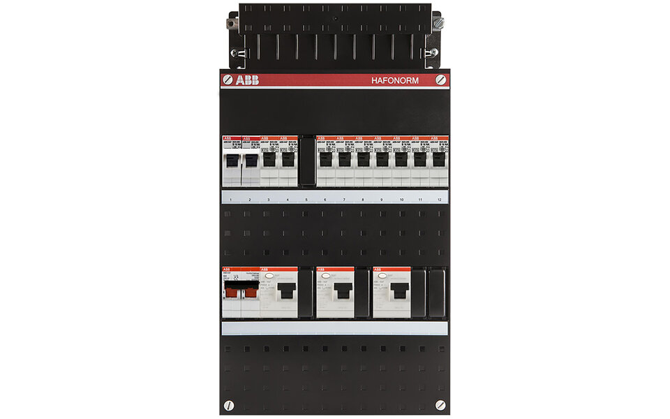 ABB ABB Groepenkast Hafonorm 9x groepen & 3x 30mA aardlekschakelaars - LED toebehoren ABB ABB Groepenkast Hafonorm 9x groepen & 3x 30mA aardlekschakelaars - LED toebehoren