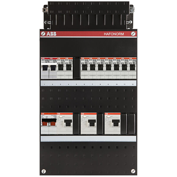 ABB ABB Hafonorm distribution box 9x groups & 3x 30mA earth leakage circuit breakers - LED accessories