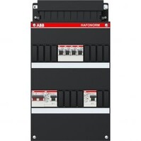 ABB Hafonorm distribution box - 4 groups + 2x 30mA earth leakage circuit breakers