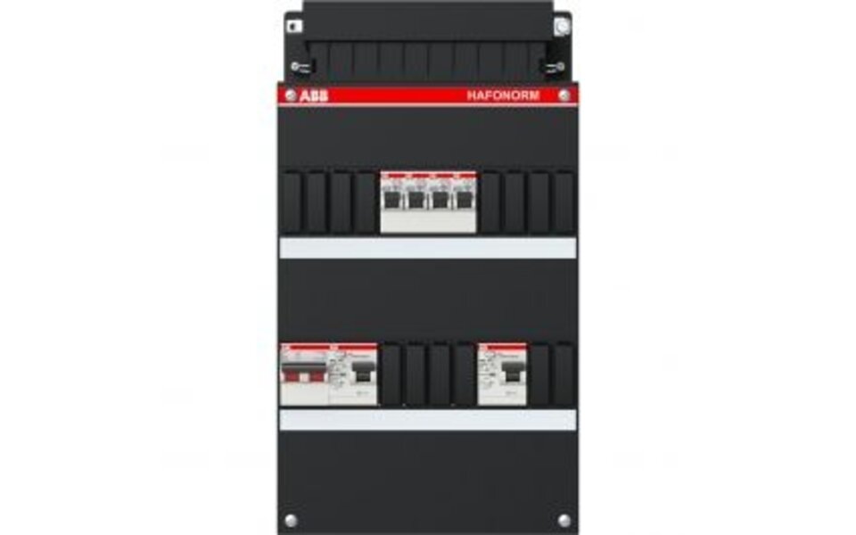 ABB ABB Hafonorm 1-phase distribution box - 4x groups, 2x 30mA + HS | LED accessories