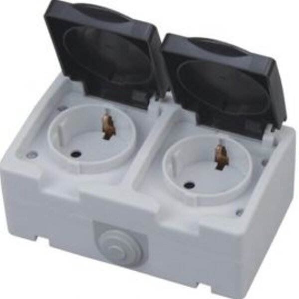 HLW LED Waterdicht Dubbel Buitenstopcontact Geaard – Ideaal LED Toebehoren