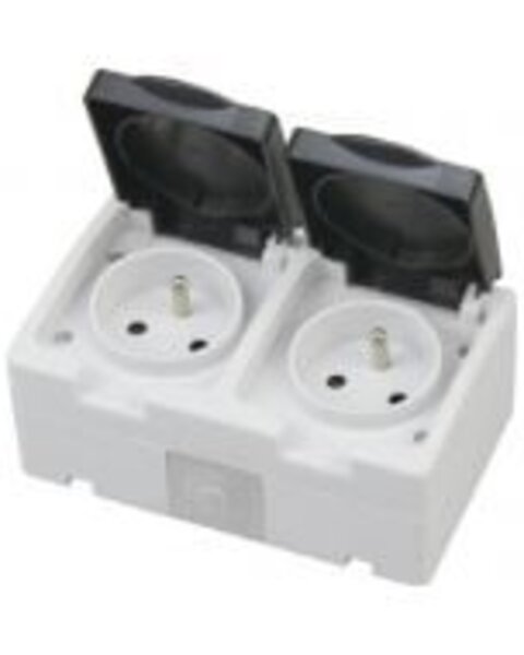 Q-LINK Q-LINK 1-voudig Buitenstopcontact IP54 Mat Zwart met Kinderbeveiliging - LED Toebehoren