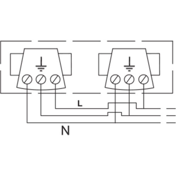 HLW LED Waterproof Double Outdoor Socket IP54 - Earthed & Perfect for LED accessories in Belgium