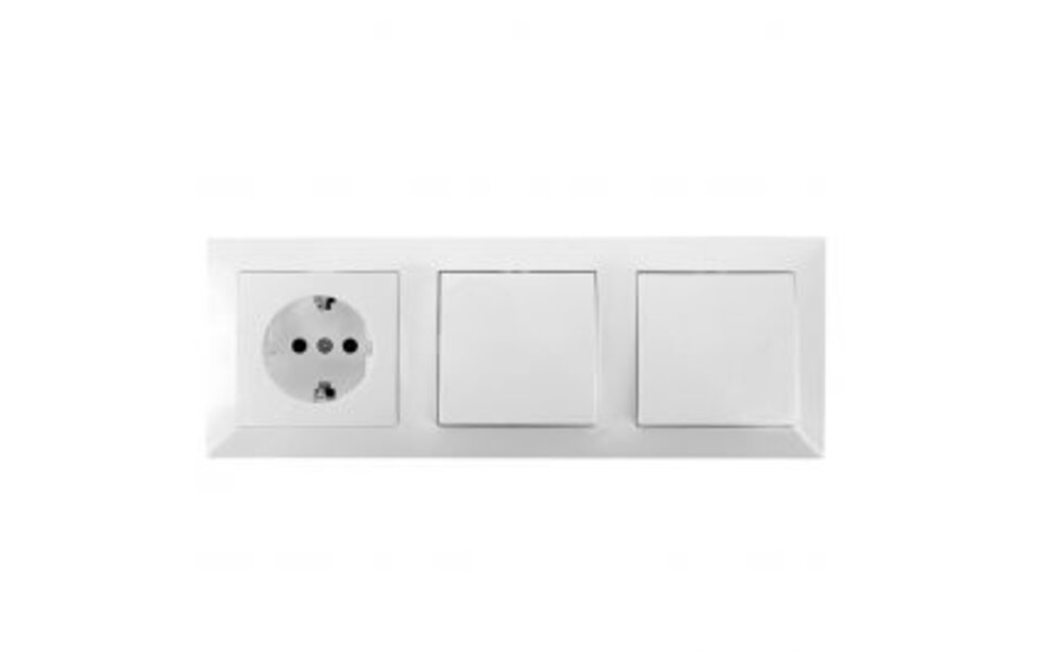 HLW LED Aigi Cika Changeover Switch & Wall Socket - 1-way Socket & 2-way Switch