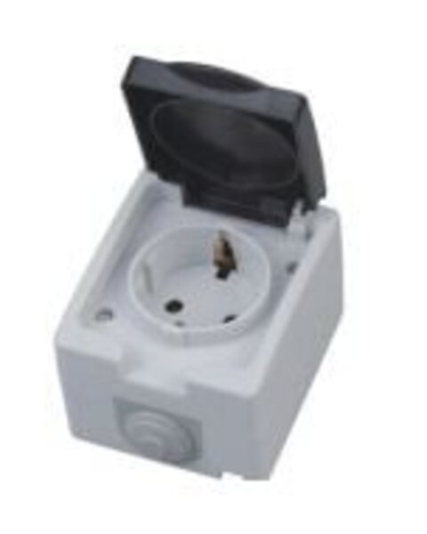 KOPP KOPP Paris HK05 Wall Socket - Single, Matte Black, Grounding - LED accessories