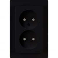 KOPP Paris HK05 Wall Socket - Matte Black, Child Safety