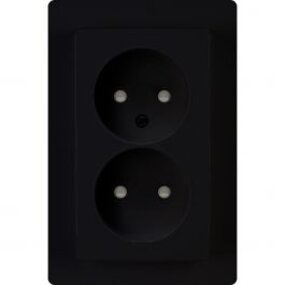 KOPP Paris HK05 Wall Socket - Matte Black, Child Safety