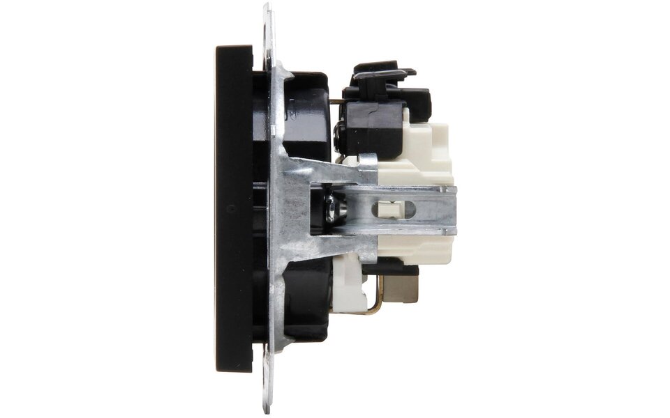 KOPP KOPP Athenis HK07 Wall Socket Matte Black - Single, Grounded & Child Safety - LED accessories