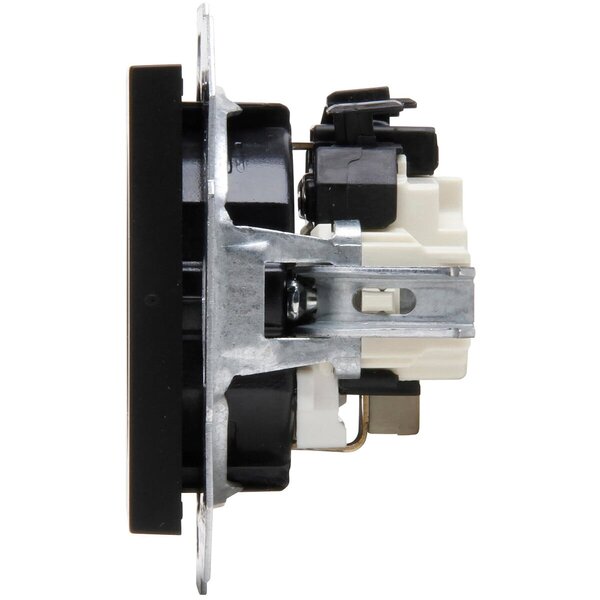 KOPP KOPP Athenis HK07 Wall Socket Matte Black - Single, Grounded & Child Safety - LED accessories