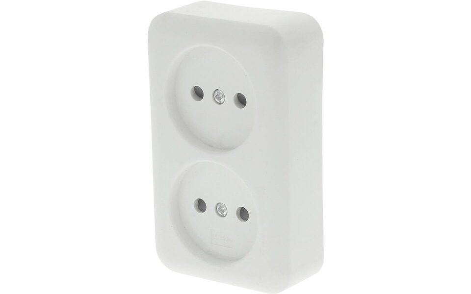 Q-LINK Q-LINK Dubbel Opbouw Wandcontactdoos Polarwit – Veilig LED Toebehoren