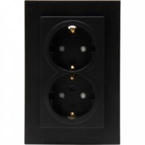 KOPP Athenis HK07 Double Socket Matte Black – LED Accessories