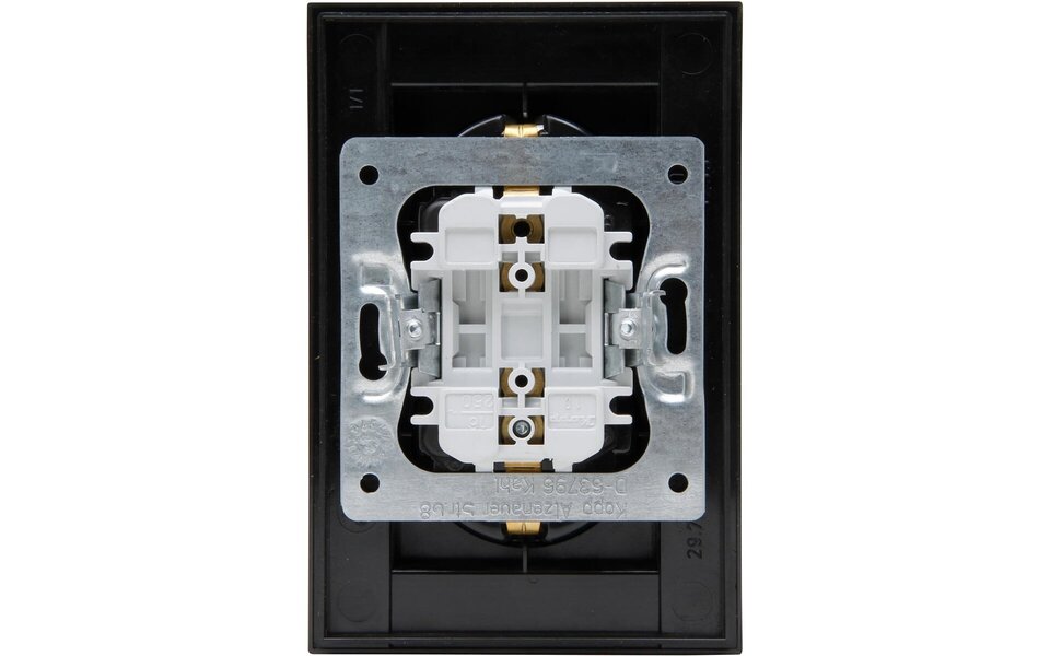 KOPP KOPP Athenis HK07 1-voudig Dubbel Stopcontact Mat Zwart met Randaarde | LED Toebehoren
