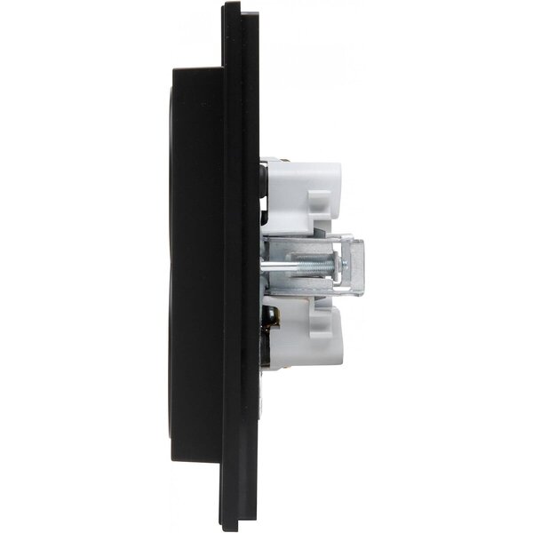 KOPP KOPP Athenis HK07 Single Double Socket Matte Black with Earth Connection | LED Accessories