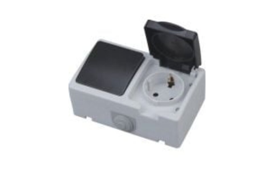 KOPP KOPP Athenis HK07 Single Double Socket Matte Black with Earth Connection | LED Accessories