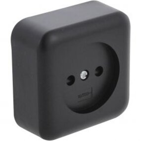 Q-LINK Matte Black Single Socket with Child Safety