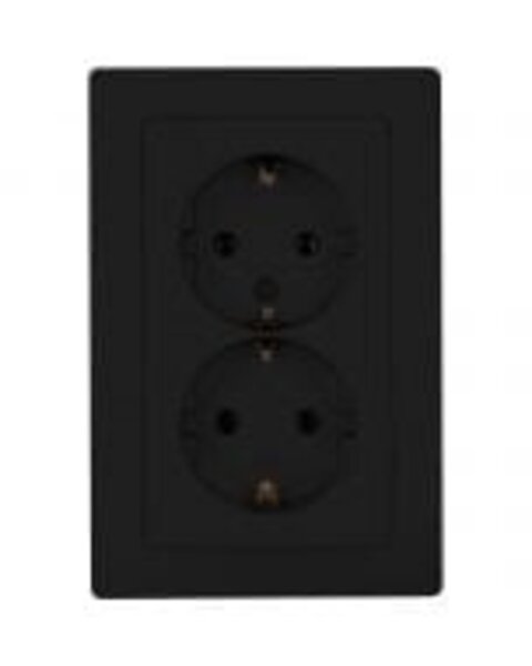 Q-LINK Q-LINK Mat Zwart 1-voudig Stopcontact - Veilig LED toebehoren met Kinderbeveiliging