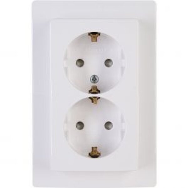 KOPP KOPP Paris HK05 - Flush-mounted Double Socket with Child Safety & LED accessories