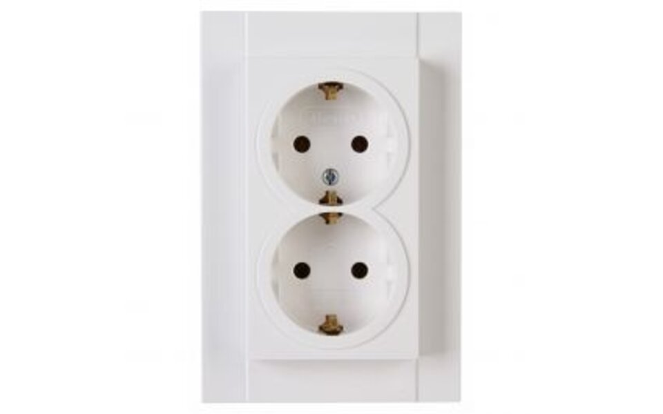 KOPP KOPP Athenis HK07 Flush-mounted Wall Socket 1-gang Double Socket Earth Ground Bright Gloss White LED Accessories KOPP KOPP Athenis HK07 Flush-mounted Wall Socket 1-gang Double Socket Earth Ground Bright Gloss White LED Accessories