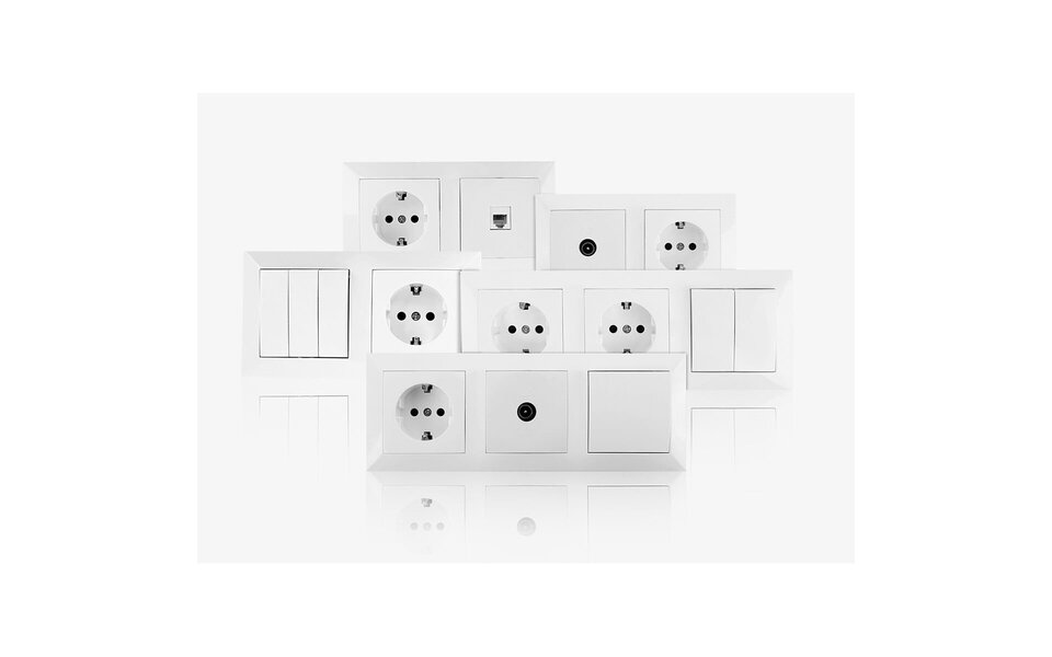 HLW LED Two-way switch Two-way/Two-way with double switch and single socket - LED accessories