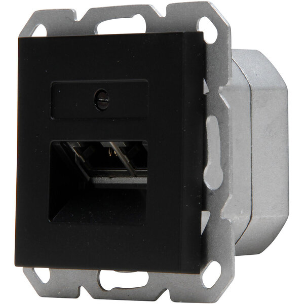 KOPP KOPP UTP RJ45 Socket - 2-way CAT6, Matte Black - LED accessories