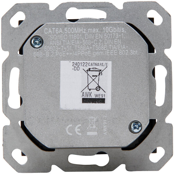 KOPP KOPP UTP RJ45 Stopcontact - 2-voudig CAT6, Mat Zwart - LED toebehoren