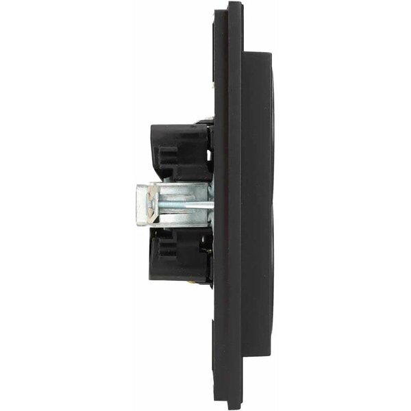 KOPP KOPP Athenis HK07 Inbouw Wandcontactdoos - Dubbel, Kinderbeveiligd, Mat Zwart LED Toebehoren