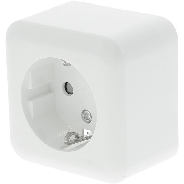 Q-LINK Q-LINK Single Wall Socket Polar White with Grounding and Child Safety – LED Accessories