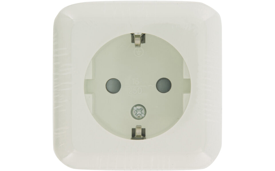 Q-LINK Q-LINK 1-voudig Wandcontactdoos Polarwit met Randaarde en Kinderbeveiliging – LED toebehoren