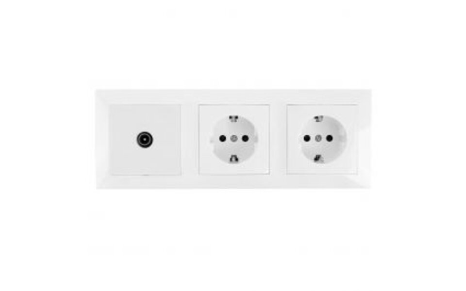 HLW LED Aigi Cika Coax Socket - 2-way Socket & LED accessories - Flush-mounted White