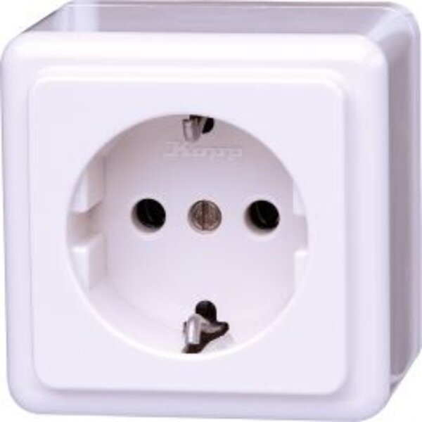 KOPP KOPP 1-gang surface-mounted wall socket with earth connection - Ideal for LED accessories