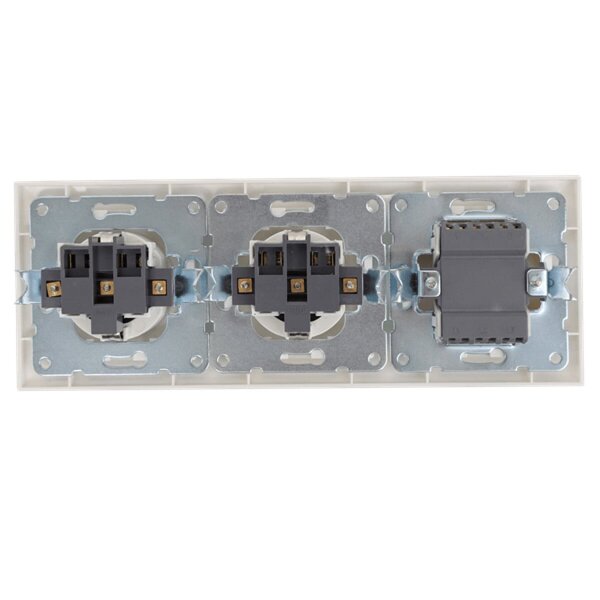 HLW LED Two-way switch Two-way/Two-way with LED Accessories - 2-way Socket & Double Switch White