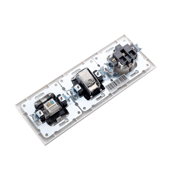 HLW LED Aigi Cika 1-voudig UTP RJ45 & Coax Wandcontactdoos met Geaard Stopcontact - LED Toebehoren