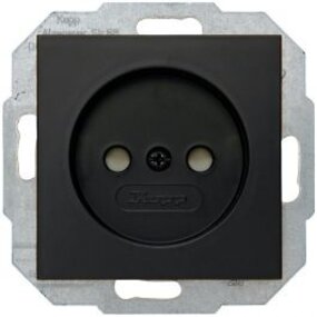 KOPP Athenis HK07 Matte Black 1-gang Wall Socket with Child Safety