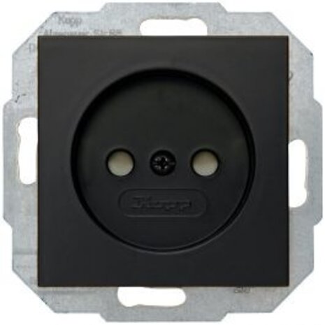 KOPP Athenis HK07 Built-in Wall Socket 1-way Matte Black with Child Safety - LED accessories