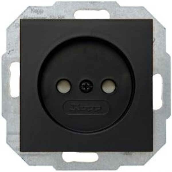 KOPP KOPP Athenis HK07 Built-in Wall Socket 1-way Matte Black with Child Safety - LED accessories