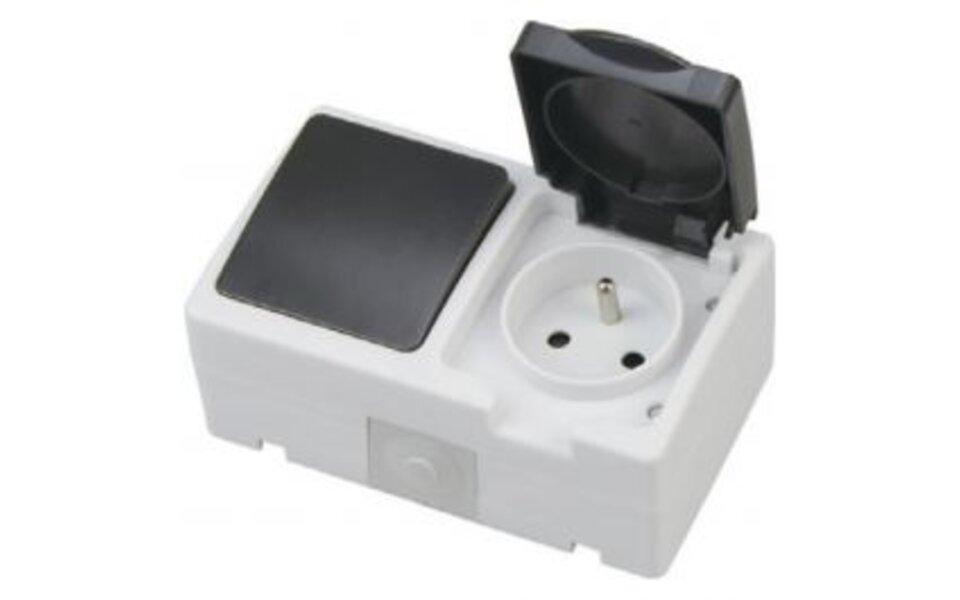 HLW LED Waterproof Outdoor Socket with Single-Pole Switch and Grounded - Ideal LED Accessories