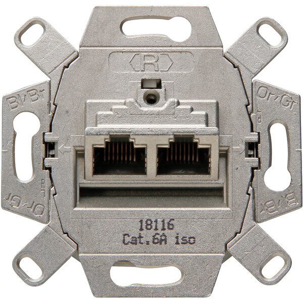 KOPP KOPP UTP RJ45 Socket 2-way CAT6 - Built-in Wall Socket for LED accessories