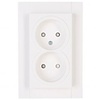 KOPP Athenis HK07 Wall Socket - Double Socket White