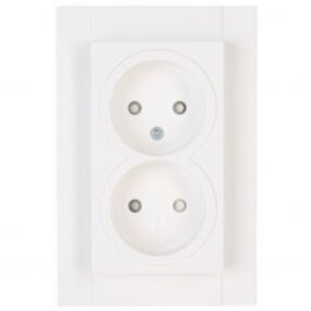 KOPP Athenis HK07 Wall Socket - Double Socket White