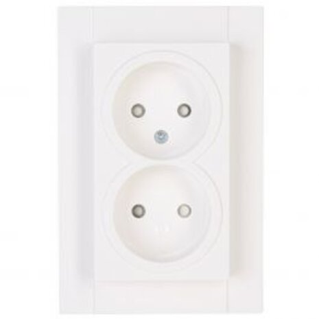KOPP Athenis HK07 Wall Socket - Double, Childproof & LED Accessories