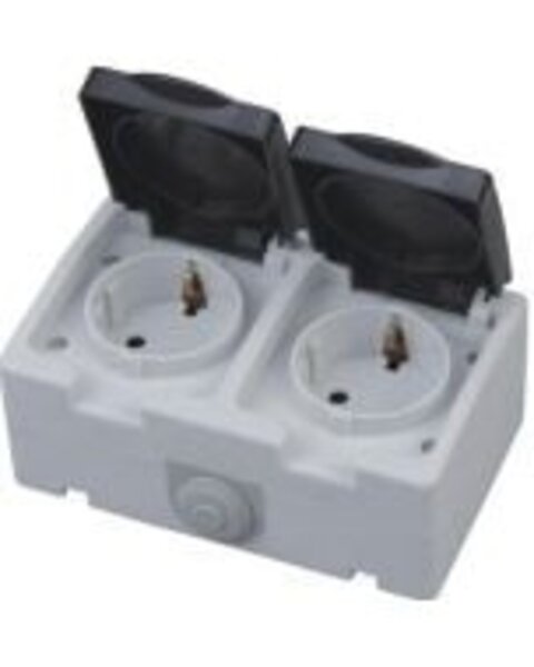 KOPP KOPP Athenis HK07 Wall Socket - Double, Childproof & LED Accessories