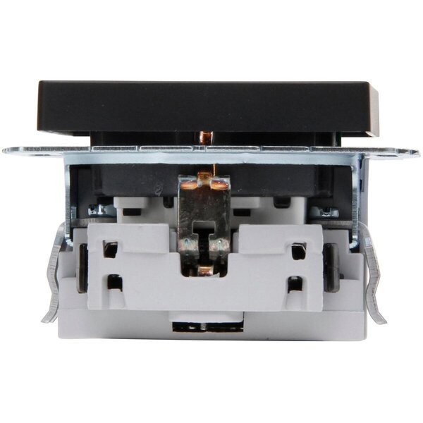 KOPP KOPP Wandcontactdoos Athenis HK07 Mat Zwart | 1-voudig Stopcontact & 2 USB - LED Toebehoren