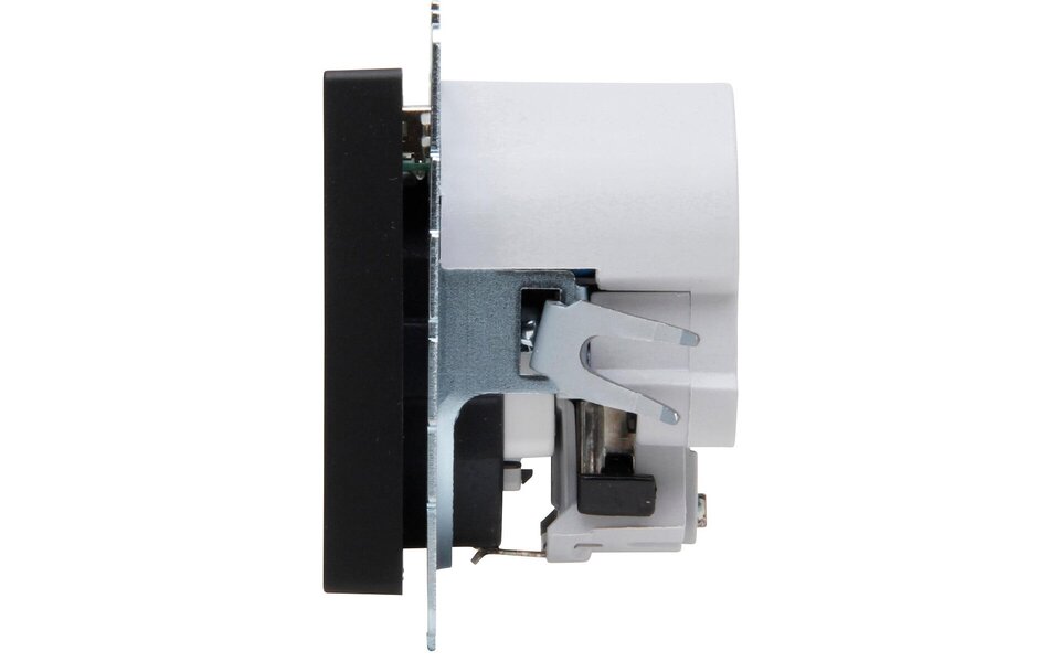 KOPP KOPP Wandcontactdoos Athenis HK07 Mat Zwart | 1-voudig Stopcontact & 2 USB - LED Toebehoren