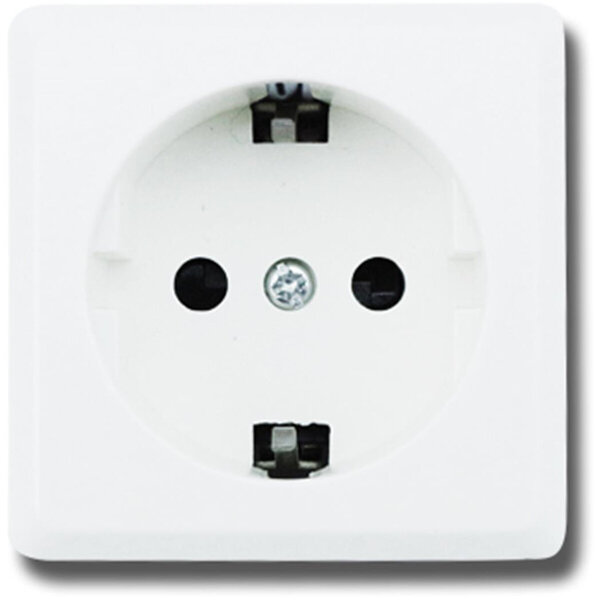 HLW LED Aigi Kuta White Wall Socket - Single, Earth Connection & Safe LED Accessories