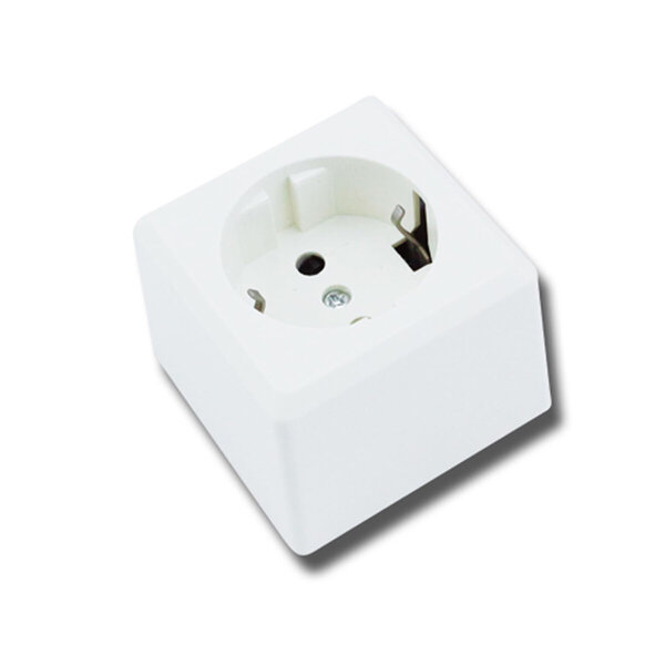 HLW LED Wandcontactdoos Aigi Kuta Wit - 1-voudig, Randaarde & Veilig LED Toebehoren