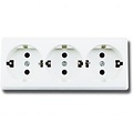Aigi Kuta triple grounded wall socket white - ideal LED accessories Aigi Kuta triple grounded wall socket white - ideal LED accessories