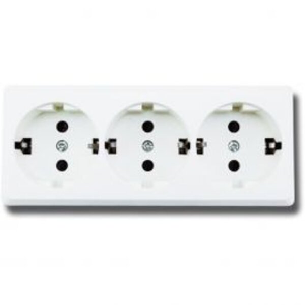 HLW LED Aigi Kuta triple grounded wall socket white - ideal LED accessories