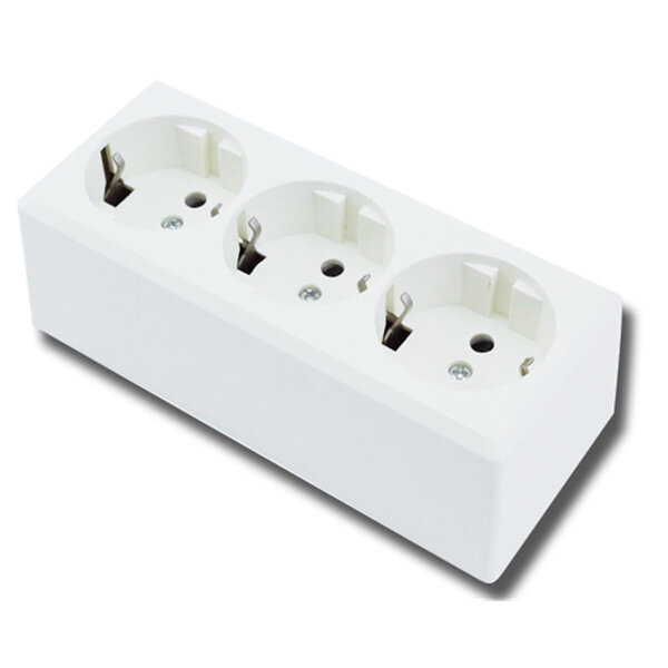 HLW LED Aigi Kuta triple grounded wall socket white - ideal LED accessories