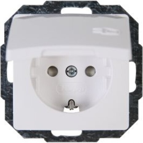 KOPP Paris HK05 wall socket - Flush-mounted single socket with child safety LED accessories