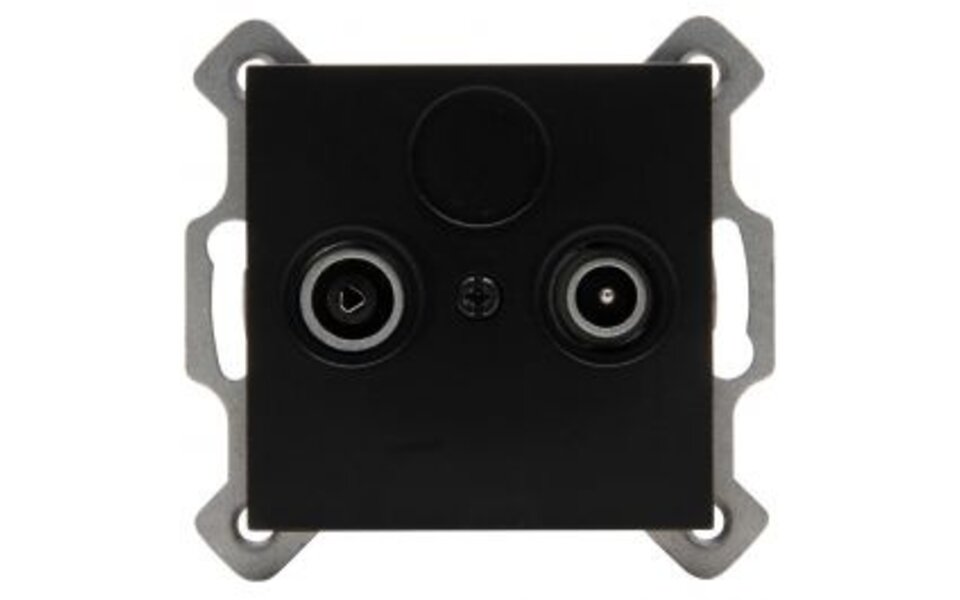 KOPP KOPP Athenis HK07 Mat Zwart TV/Radio Contactdoos - Inbouw LED toebehoren